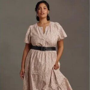 Anthropologie The Somerset Dress Sands Motif